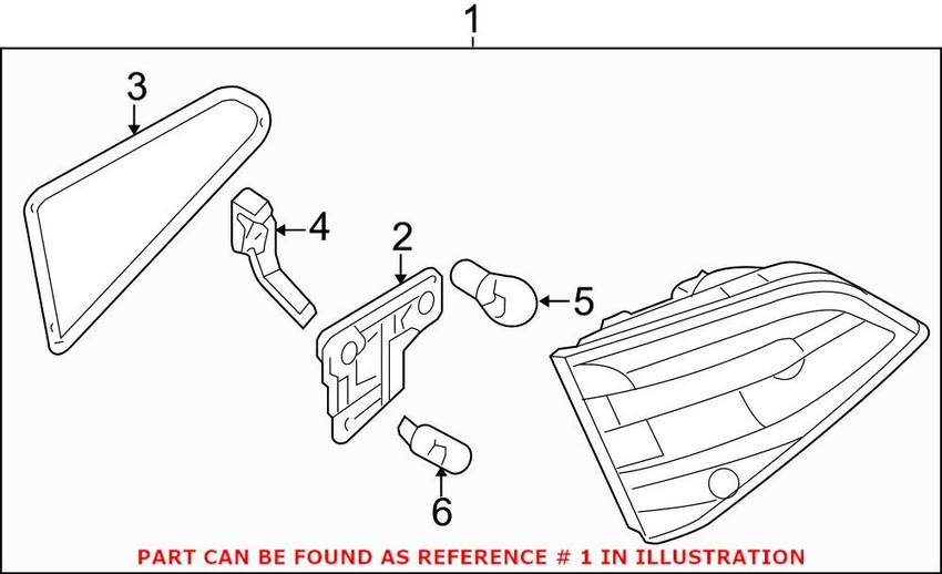 Audi Tail Light Assembly - Driver Side Inner 8K9945093F